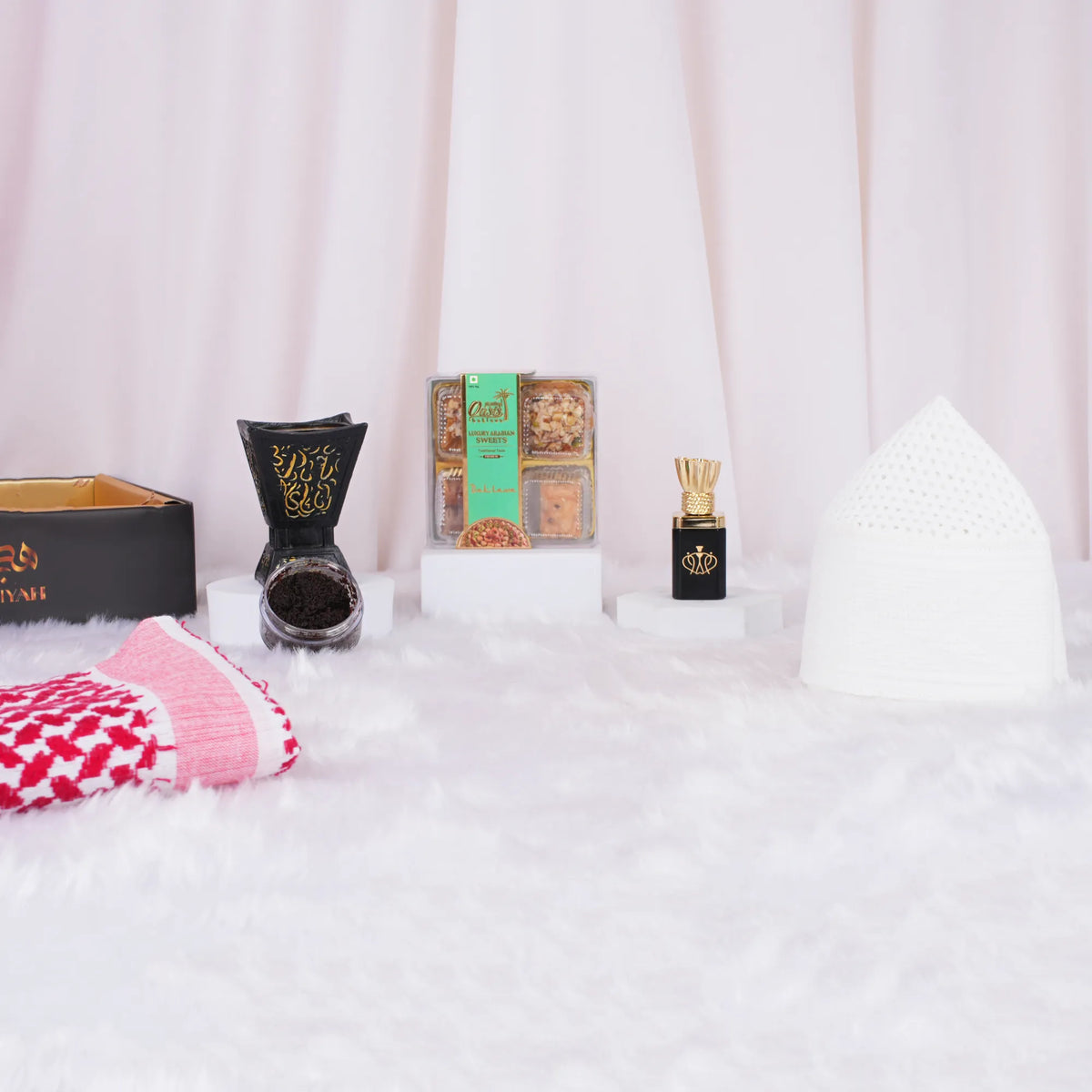 EID Nawab Men's Hamper gift set with treats and accessories