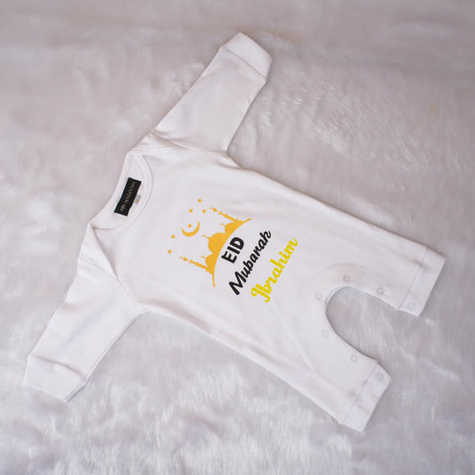EID Mubarak Baby Boy Romper with Name
