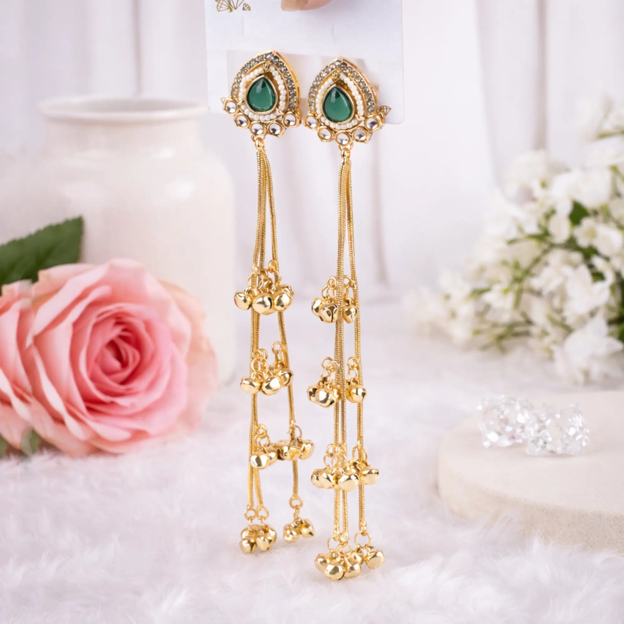 Kashmiri Noor Jhumkas Secondary image