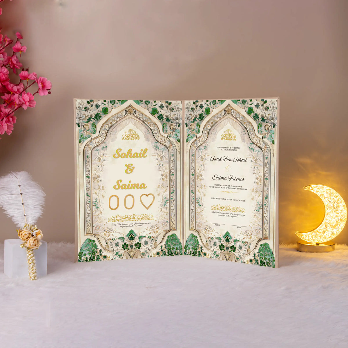 Emerald Luxury Green Nikah Nama Hamper