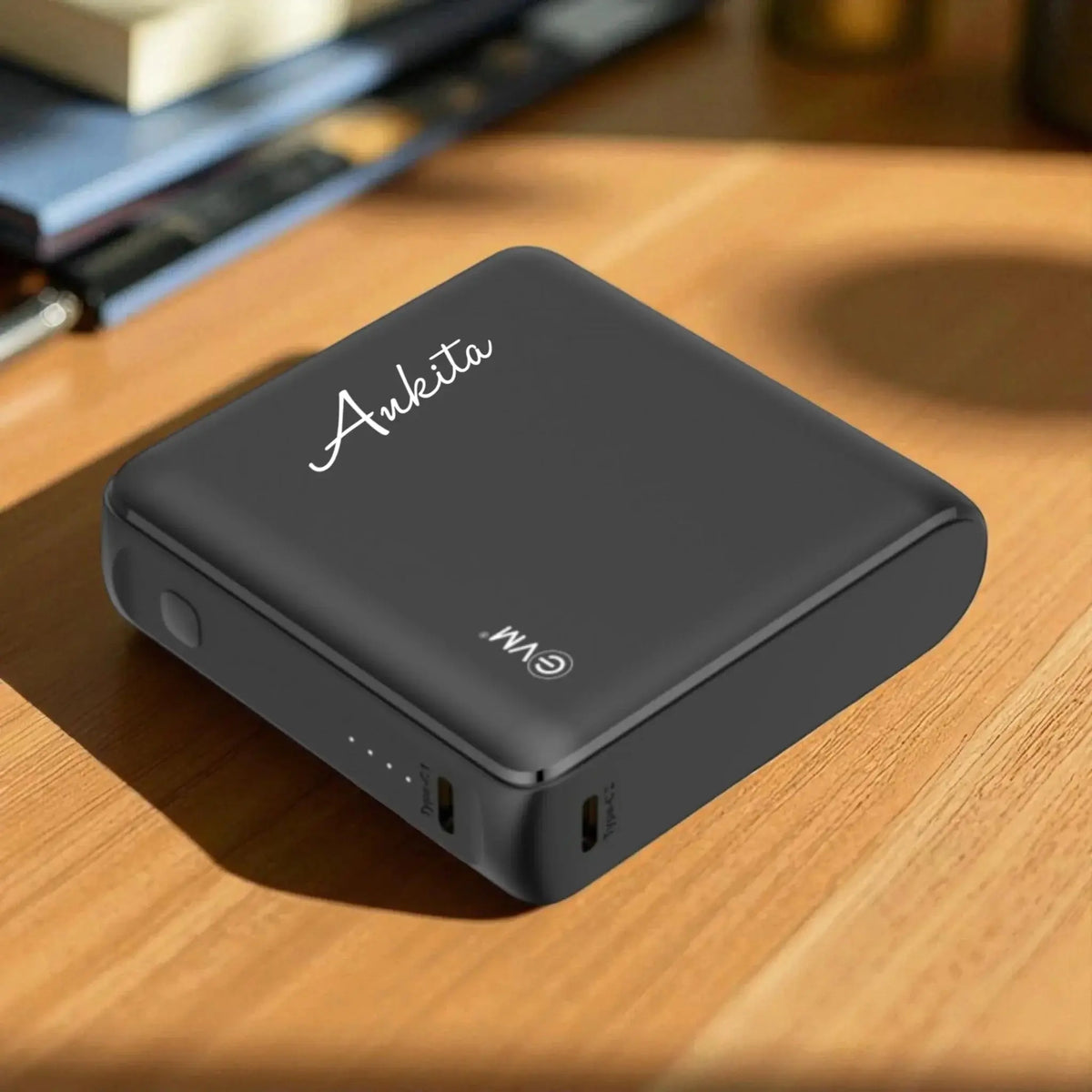 Compact EnFast Ace Pocket Powerbank - 10000mAh Power with sleek design and dual ports, perfect for on-the-go device charging.