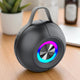 EnLumia Bluetooth Speaker with LED ring light, compact and portable design for immersive sound. Ideal for vibrant audio on the go.