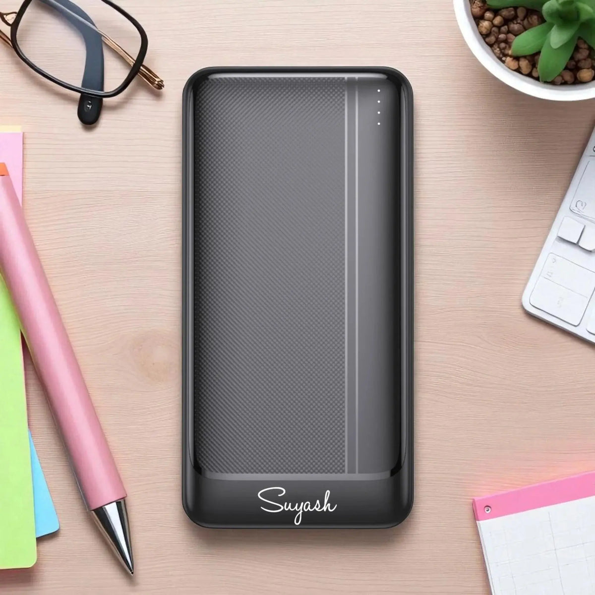 EnTech 20000mAh Powerbank - Dual Support, Rapid Charge with sleek black finish and LED indicators, ideal for travel and emergencies.
