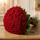 Enigmatic Love Red Roses Bouquet — fresh flower bouquet, detail view