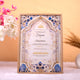Framed Eternal Petals Nikah Nama certificate with names and date, a unique Islamic wedding gift with ornate floral artwork.