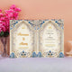 Eternal Petals Nikah Nama - Customizable Keepsake | Unique with floral arch design and names Amreen & Ateeq, ideal for wedding gift display.