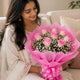 Exotic Pink Roses — detail of the flowers and wrapping