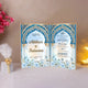 Elegant Feroza-e-Imaan Nikah Nama booklet featuring Islamic motifs and personalized couple details, perfect for religious wedding ceremonies.