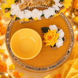 Rasm-e-Haldi Tray – Floral Haldi Ceremony Platter