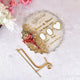 Personalized Resin Art Couple Frame with floral accents, gold stand, and thumbprint placeholders. Elegant handmade decor for weddings or anniversaries.