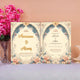 Elegant Floral Bliss Nikah Nama featuring bride and groom names, Islamic motifs, and intricate floral artwork for a memorable wedding keepsake.