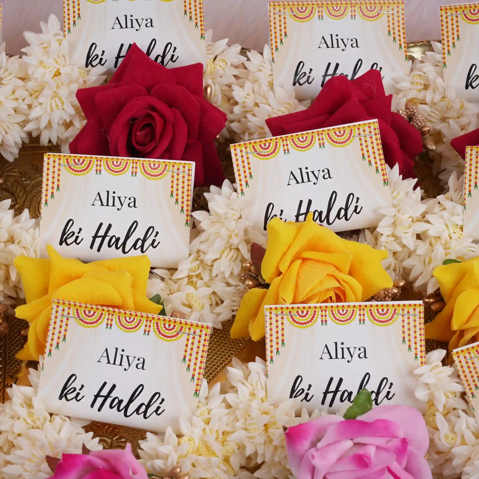 Haldi Mehndi Hand Gajra Favors Main image