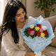 Glittery Love Roses Bouquet — detail of the flowers and wrapping