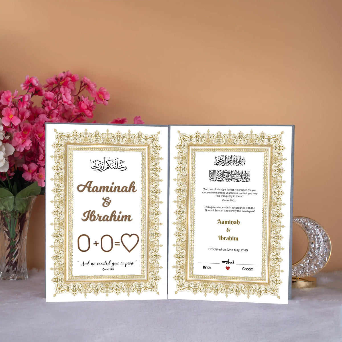 Golden Modern Nikah Nama Hamper