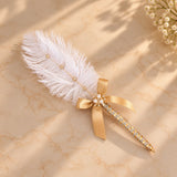 Golden Feather Nikah Pen with Bow Tie