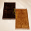 Couple Prayer Mat Set - Janamaz in brown and golden with heart design, ideal for Islamic weddings and soft, durable fabric for daily prayers.