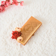 Personalised Floral Golden Haqq Mahr Box