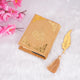 Golden Mini Quran with Feather Bookmark