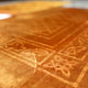 Detailed texture of the Dome Janamaz from the Golden Rectangle Couple Janamaz set, showcasing elegant Islamic patterns.