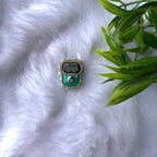 Green Pearl Digital Tasbeeh with ornate beading and digital display, perfect for religious gifts and Nikah favors.