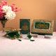 Bridal Hamper Gift Set - Green Sequence Rehal with velvet Quran, tasbeeh, and decorative box, ideal for weddings and religious gifting.