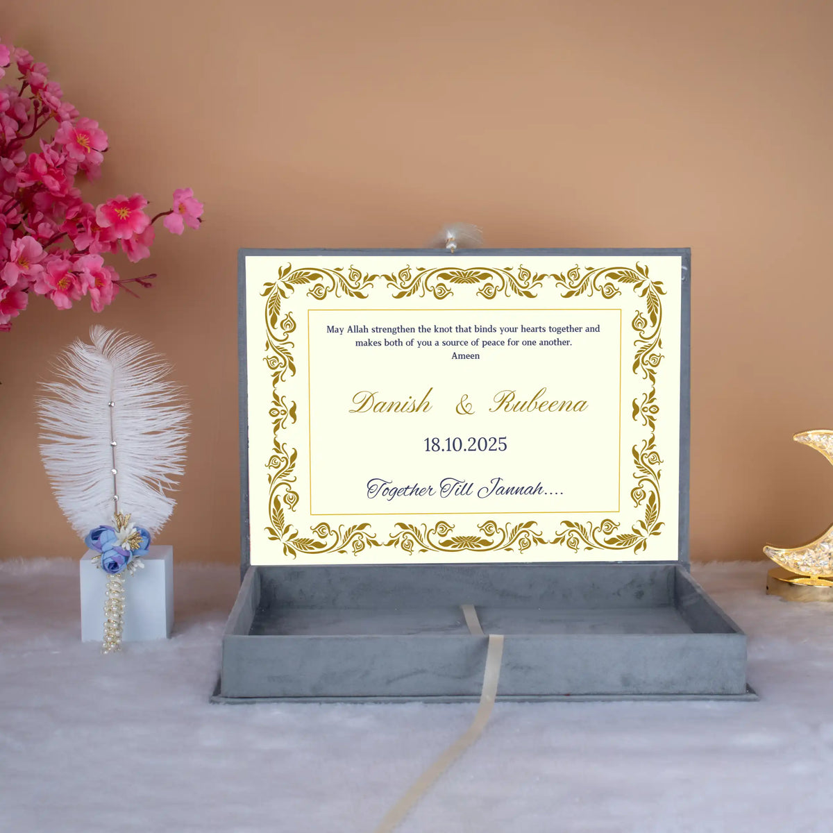 Golden Modern Nikah Nama Hamper