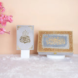Grey prayer mat from Grey Sequence Sawab-e-Jariya Hamper