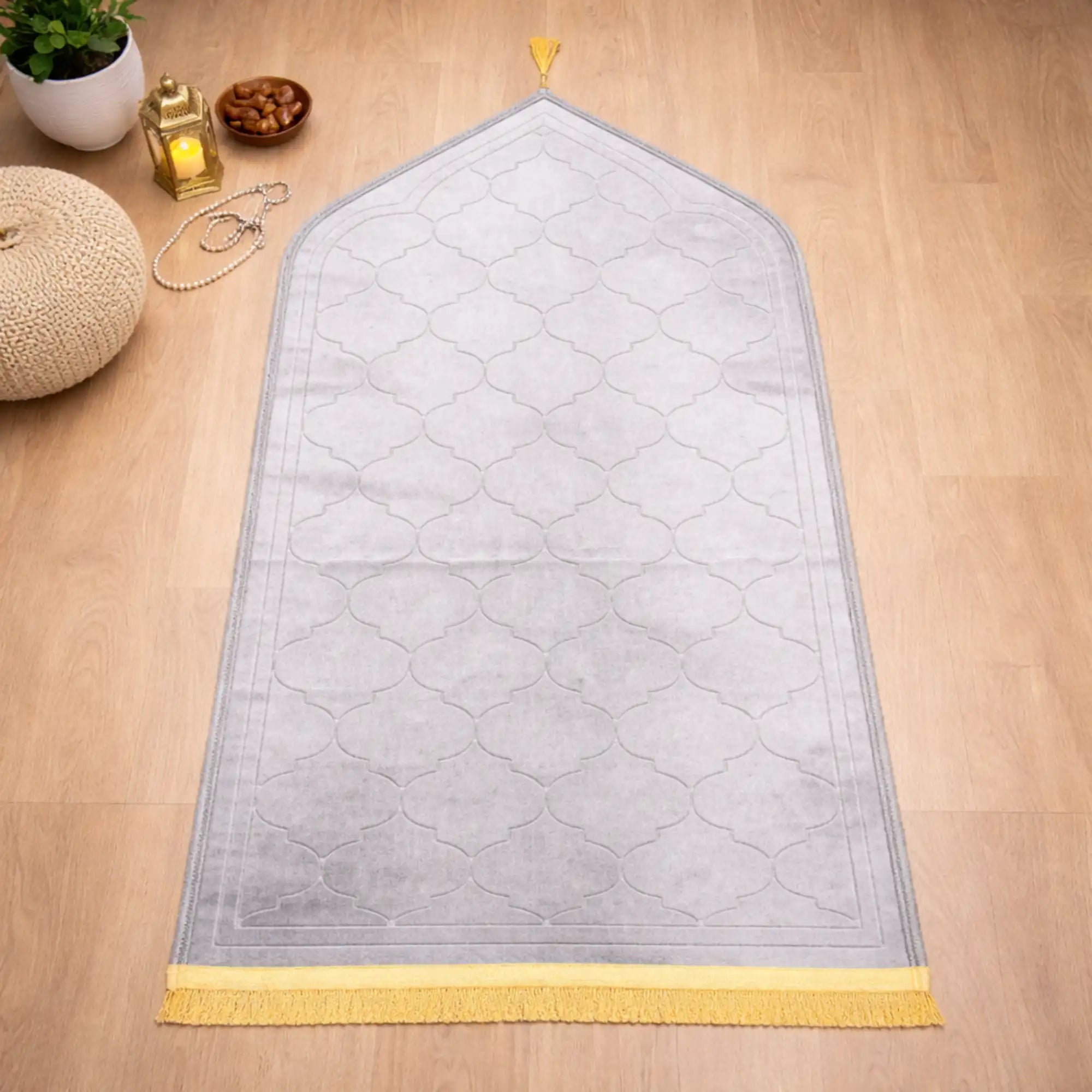 Grey Dome Premium Janamaz with name Secondary image