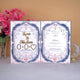 A3 size Nikah Nama with floral and gold design, included in Grey Nikah Nama Hamper for Islamic wedding ceremonies and gifts.