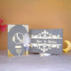 Premium Grey Nikah Nama Hamper featuring custom names, elegant gold detailing, and velvet finish for wedding ceremony essentials.