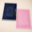 Grey & Pink Rectangle Prayer Mat - Couple Prayer Mat Set featuring matching Islamic designs with heart detail, ideal for weddings and bridal gifts.