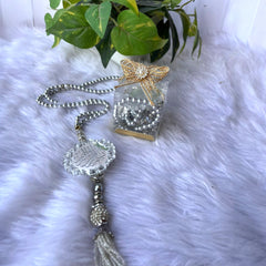 Silver Pearl Tasbeeh (100 beads)