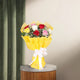 8 Mixed Roses Bouquet arranged in packaging, close-up