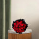 Top view of Red Roses Bouquet - Express Love | 20 Stems Flowers arranged in black wrapping, ideal for anniversaries and same day delivery gifts.