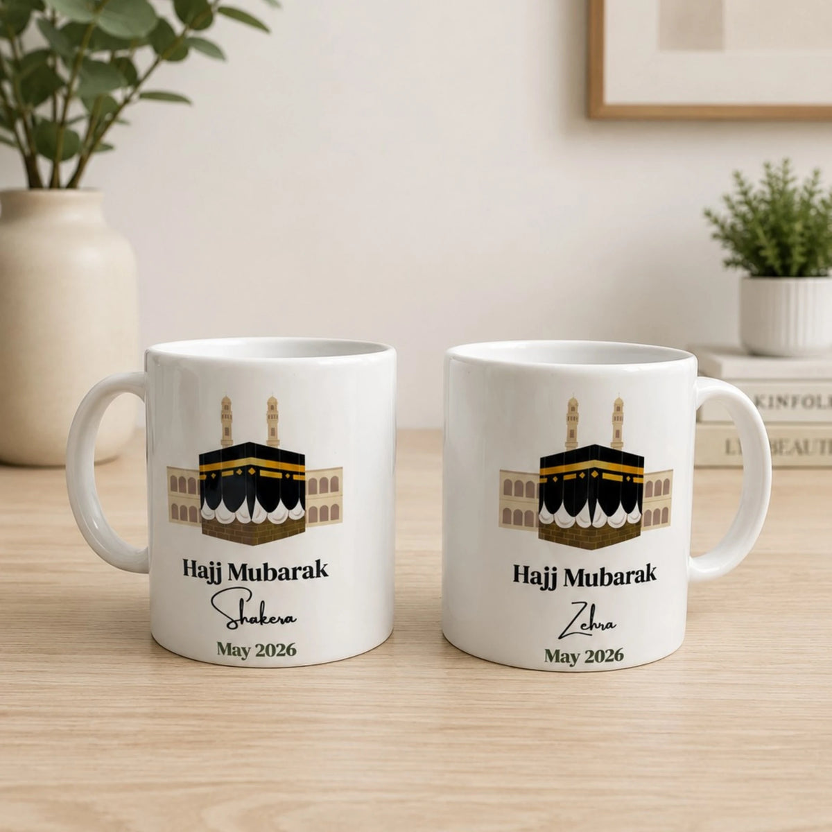 Couple Hajj Mubarak Personalised Mugs