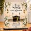 Couple Hajj Mubarak Acrylic Floral Plaque