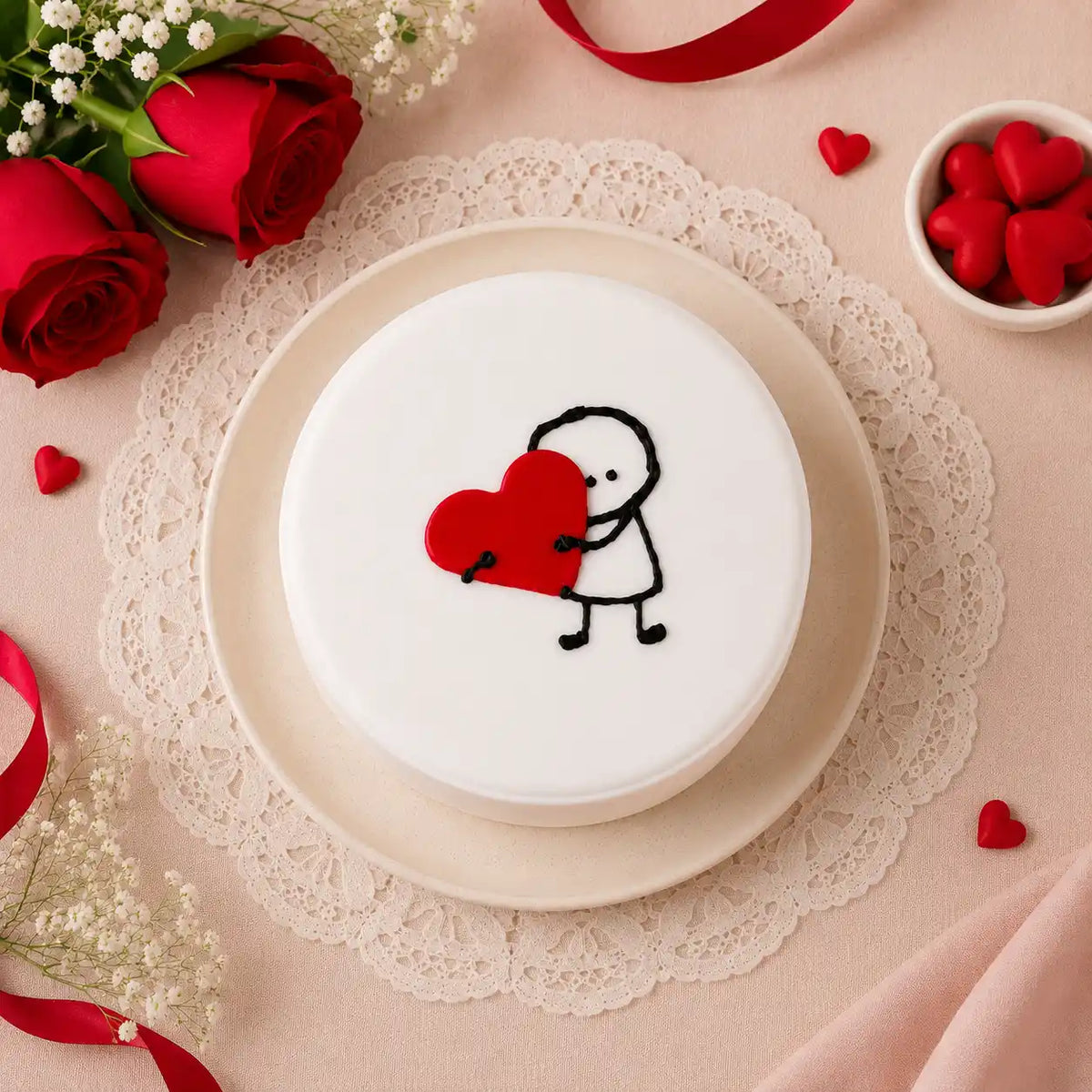 Heartfelt Vanilla Cake — cake, detail view
