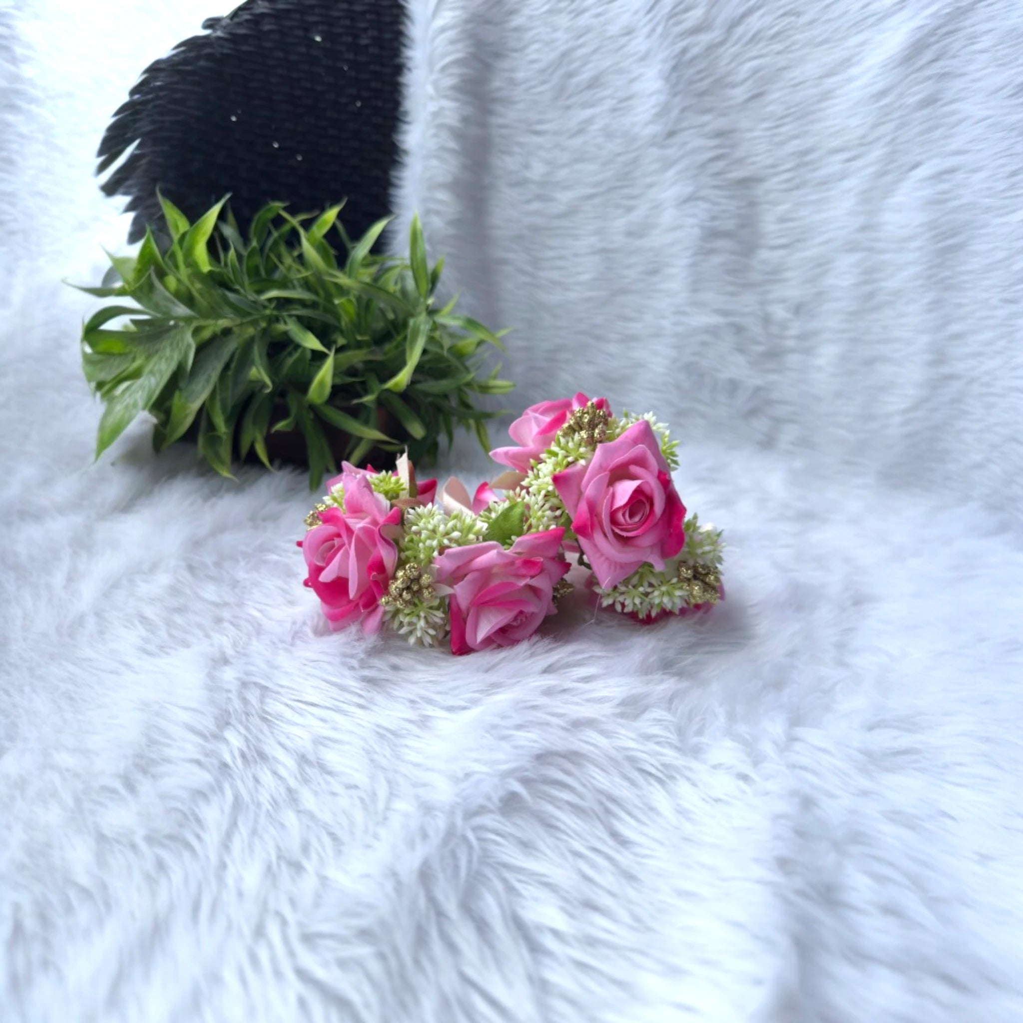 Handcrafted Pink Floral Gajra