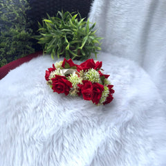 Handcrafted Red Floral Gajra