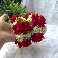 Handcrafted Red Floral Gajra