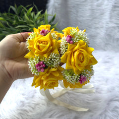Handcrafted Yellow Floral Gajra