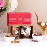 Tuxedo Chocolate Duo - Gourmet Popcorn gift box with dark and white chocolate popcorn jars, ideal for festive gifting or personal treats.