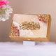 Elegant golden keepsake box with floral pearl embellishments and Arabic script, included in the Bridal Sawab-e-Jariya Hamper gift set.