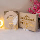 Custom bridal gift box with golden names and monogram from Amaanat-e-Nikaah collection, ideal for Nikah and wedding ceremonies.