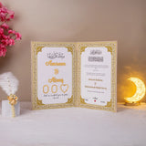 Offwhite velvet Nikah Nama box with personalized thumb print design