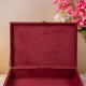 Open maroon velvet gift box from Amaanat-e-Nikaah - Sawab-e-Jariya Collection, ideal for presenting Quran gift sets at weddings and Nikah ceremonies.