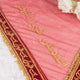 Pink and maroon Islamic wedding dupatta with golden Urdu calligraphy from Amaanat-e-Nikaah collection, ideal for Nikah ceremonies.