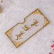 Handmade Customised Bridal Meher Envelope featuring intricate gold detailing, perfect for presenting Haqq Mahr notes at weddings.