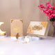 Tilawat-e-Quran Hamper with offwhite Quran, decorative box, Tasbeeh, and bookmark. Ideal for Ramadan or Eid gifting in religious ceremonies.