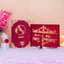 Maroon Majestic Nikah Nama Hamper - Thumb Print Edition with personalized gold detailing, velvet box, and floral decor for wedding ceremonies.